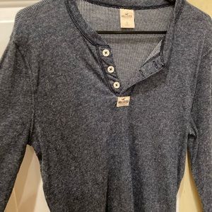 Navy blue long sleeve Hollister Tee